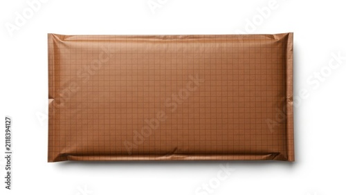 Empty brown cardboard box with open top on flat surface