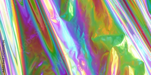 iridescent multicolored rainbow foil background 