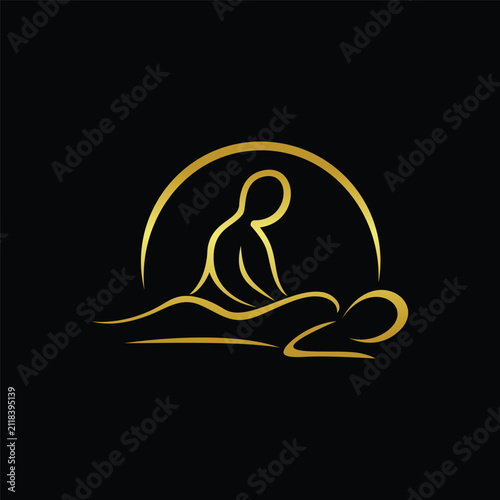 Body Massage Logo Vector Illustration Design