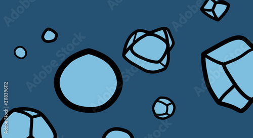 Foto Collection of various blue gems.