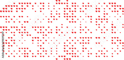 Romantic valentine pattern illustration featuring small heart dot elements