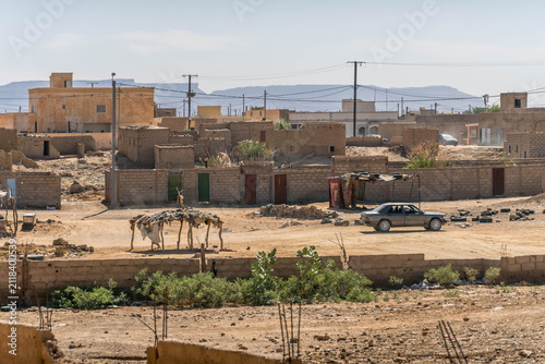 Underdeveloped residential area in Atar town, Mauritania at Sahara desert.
