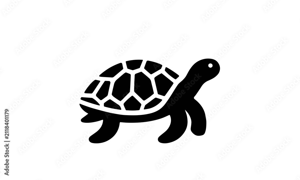 Obraz premium Cute Turtle Isolated on White Background Showing Hard Shell and Natural Reptile Features, Slow Wildlife Pet Animal Concept