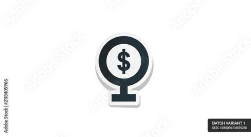 Magnifying Glass Vector Icon with Search Concept and White Background