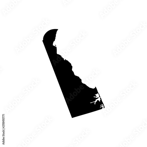 Delaware map icon USA logo design illustration