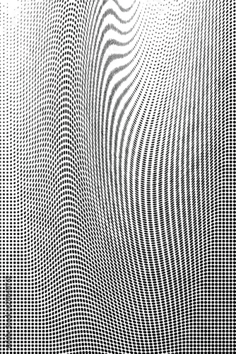 Polka dot pop art halftone pattern. Abstract pixel art.