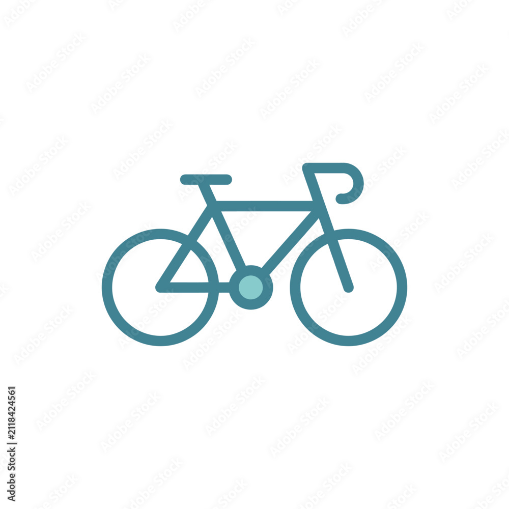 Fototapeta premium Road bicycle icon for sport and transport.