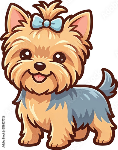 Cute Yorkshire Terrier Vector