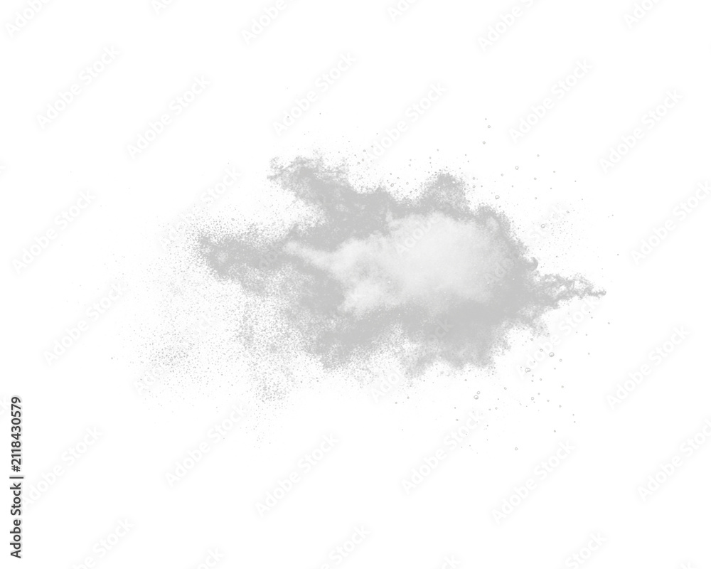 Fototapeta premium Isolated cloud formation on black background, resembling a wispy, textured puff