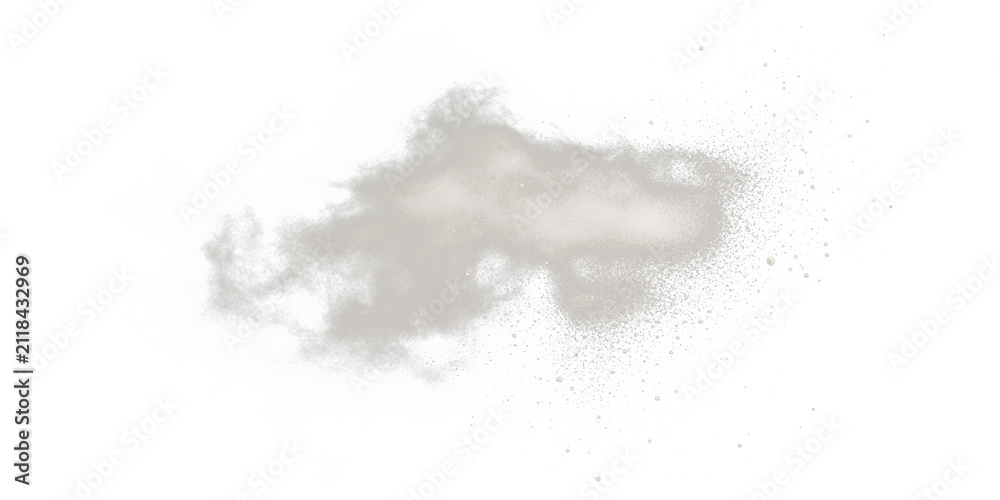 Obraz premium Abstract cloud-like form against black background, created from particles and scattered light