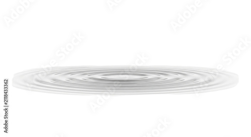 Minimalist water ripple distortion effect with soft lighting, isolated on transparent background