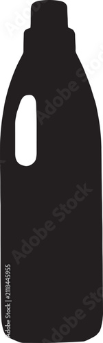 vector,Silhouette of a plastic detergent bottle