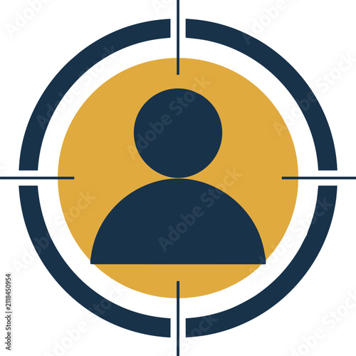 Target Audience Icon Vector for Marketing and User Focus Concepts