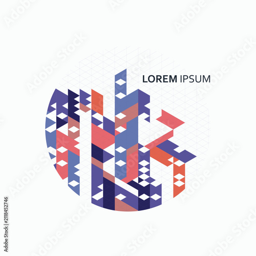 Modern composition blends triangles and parallelograms with vibrant overlays ideal for posters branding and digital art projects