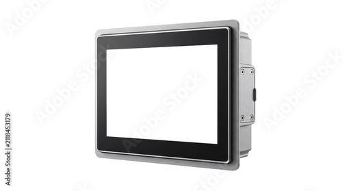 Fotografía Modern industrial touchscreen hmi panel with blank white png isolated on transpa