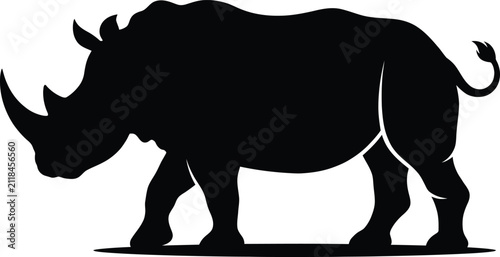 Rhinoceros Silhouette Vector Illustration
Wild Safari Animal Logo