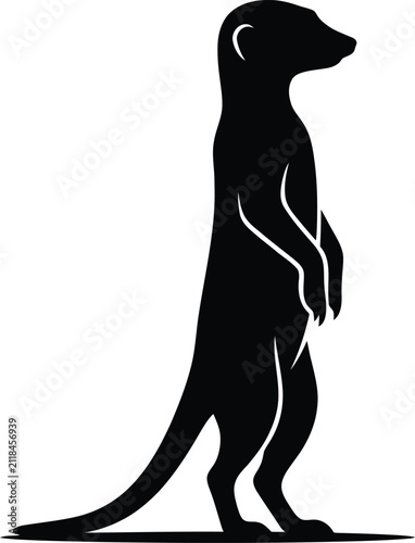 Meerkat Silhouette Vector Illustration
Wild Desert Animal Logo