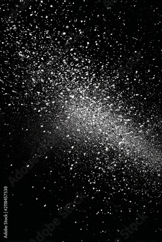 Abstract Black and White Glitter Background with Sparkling Light.