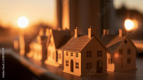 Row of Miniature Houses at ...