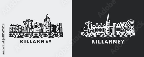 Bild auf Leinwand Killarney Ireland Scenic National Park Cityscape Art