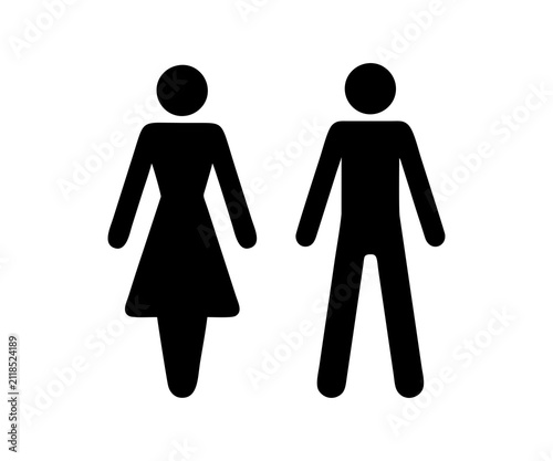 Fotografie PF 003: Toilets unisex sign illustration on transparent background