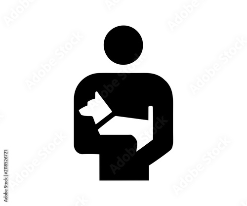 BP 006: Dogs should be carried icon sign. Behaviour of the public illustration on transparent background. 
