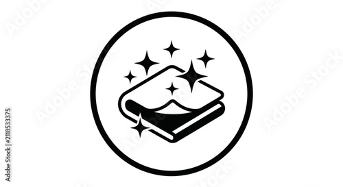 A flat illustration clean and shiny icon a flat illustration