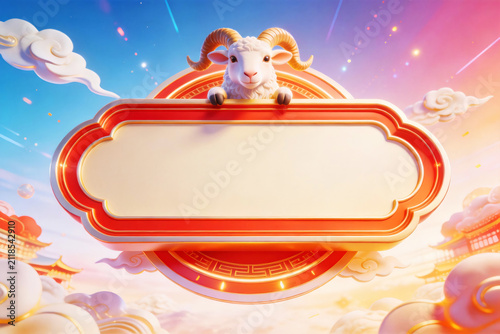 Sheep Blank Title Frame
