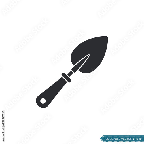 Spade, Shovel Gardening Tool Icon Vector Template