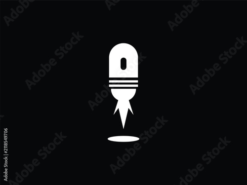Simple rocket logo