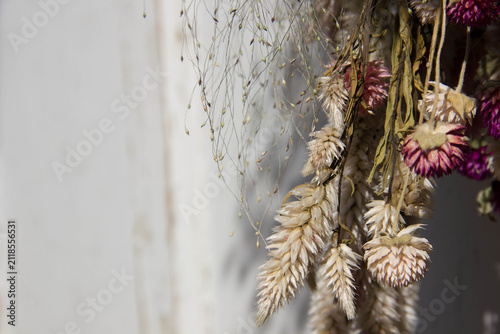 Cottagecore dried flower composition