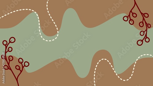 Organic Earth Tone Floral Abstract Background