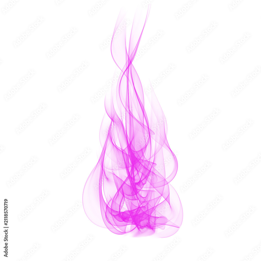 Fototapeta premium Abstract pink smoke swirl with flowing transparent wisps creating an elegant vapor effect for modern branding, posters, presentations, wallpapers, and digital graphic design projects. Clean isolated 