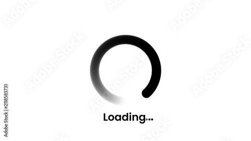 Loading circle progresses on white background stock footage clip