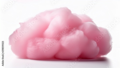 A Pink Cotton Candy Is On A White Background
