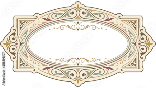 Foto Vintage ornate label design