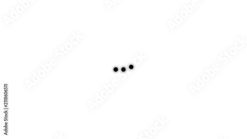 Three Dots Loading and Typing Indicator Wave Motion Graphics Animation Isolated on Dark Black and Light White Backgrounds