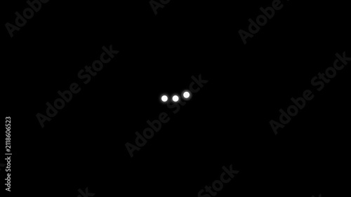 Three Dots Loading and Typing Indicator Wave Motion Graphics Animation Isolated on Dark Black and Light White Backgrounds