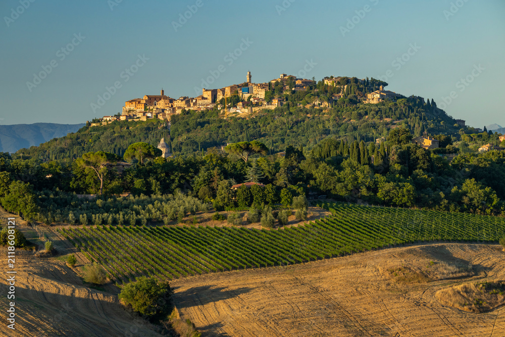 Fototapeta premium Montepulciano hilltop town in Siena, Tuscany