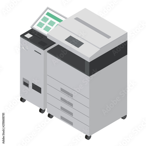 コピー機・アイソメトリック