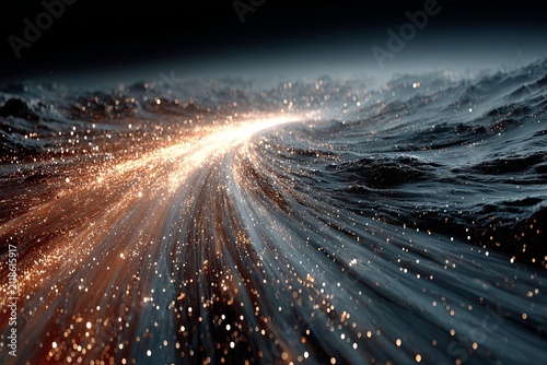 Celestial River - A Luminous Pathway Through the Cosmos, Strewn with Stardust.