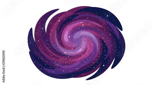 Cosmic Nebula Swirl Texture — Violet Magenta Midnight Blue Cosmic Bold Vector