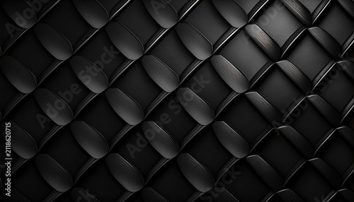 D Abstract Background Dark Texture With Rhombuses Black Cool Background