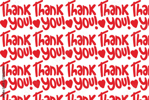 Thank You Drawing Pattern Typography 2
