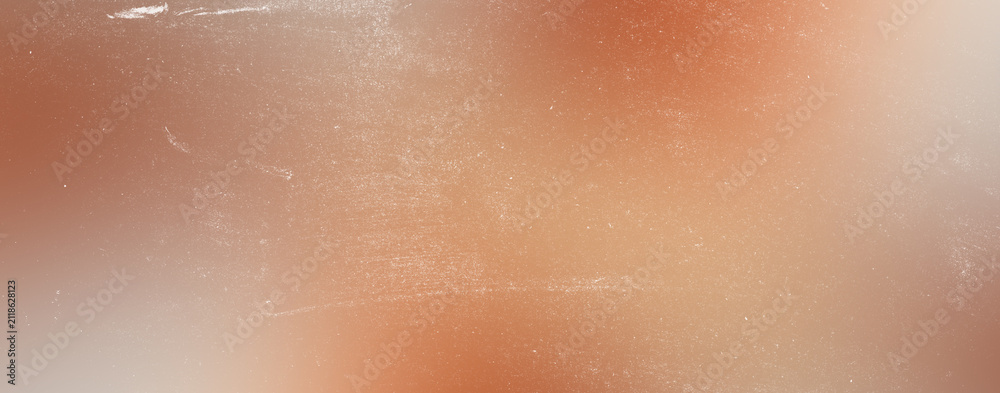 Fototapeta premium Dusty grunge scratched abstract texture background with soft gradient of warm orange and white hues creating atmospheric and vintage feel perfect for overlay.