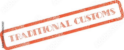 Obraz na plátne Authentic rubber stamp imprint asserting the importance of traditional customs a