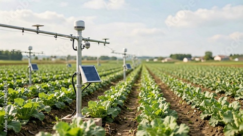 Smart Agriculture Drone Monitoring Crops at Sunset
