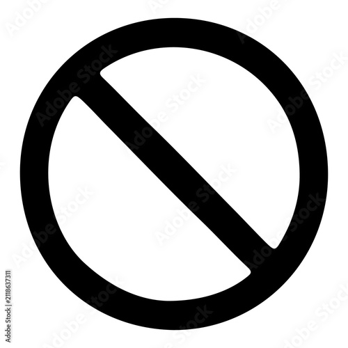 Foto Prohibition Sign Silhouette Icon
