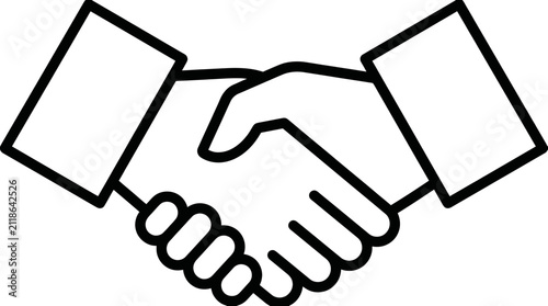 Bild auf Leinwand Business handshake partnership and agreement icon.