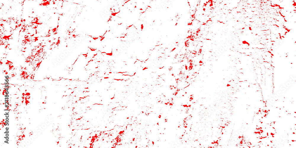 Naklejka premium Red grunge texture vector distress scratch effect background, vintage distressed wall pattern rough overlay graphic element for design, abstract paint splatter weathered surface template banner.